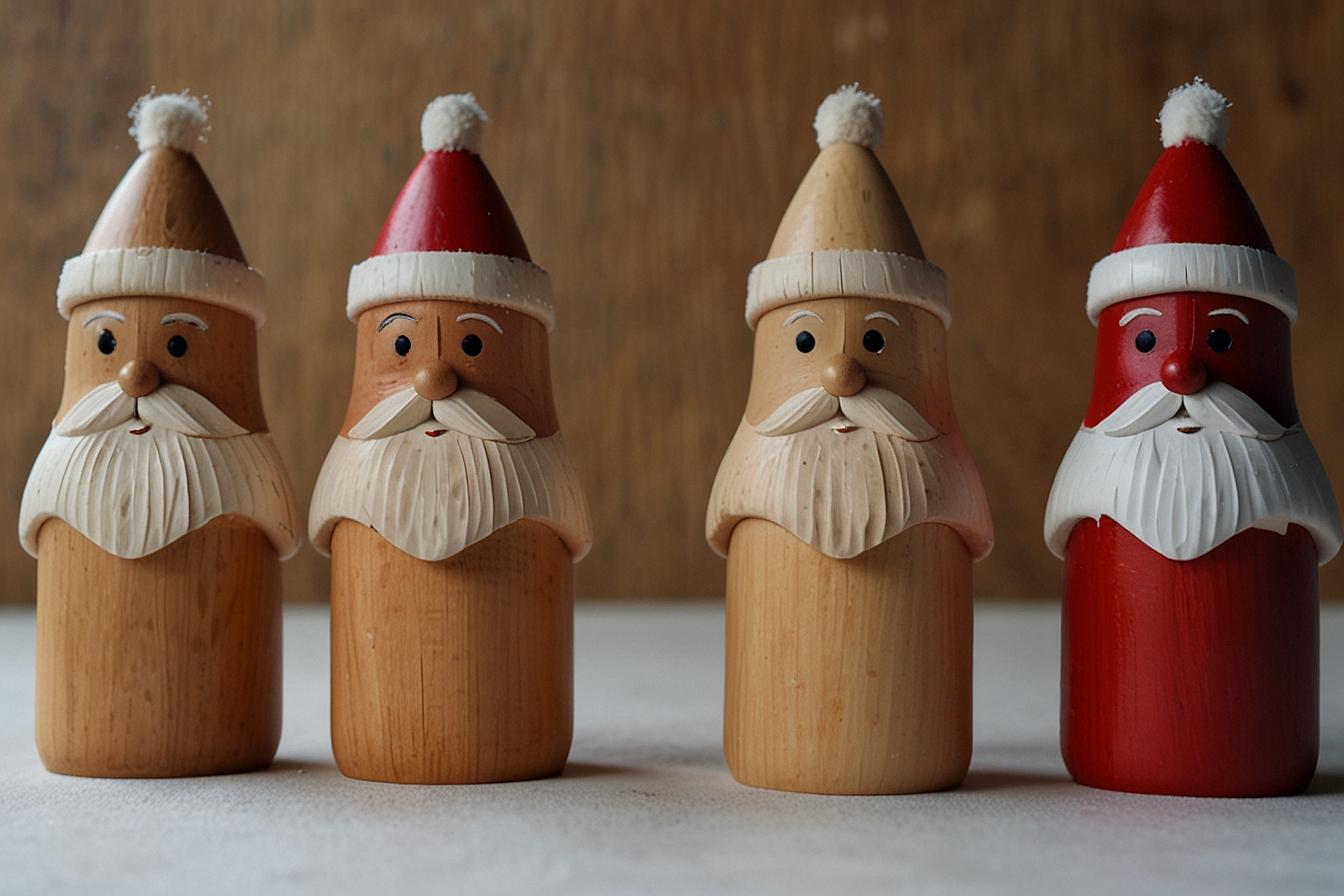 santa claus wooden photo